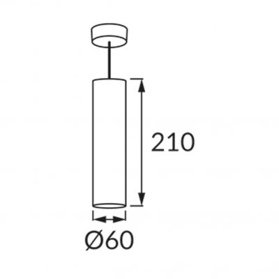 LAMPA WISZĄCA WESPA GU10 CZARNA  OPRAWA 03499 IDEUS (03499)