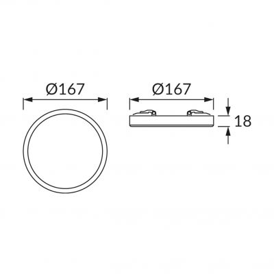 Oprawa sufitowa SMD LED OLGA LED C 12W WHITE CCT (03767)