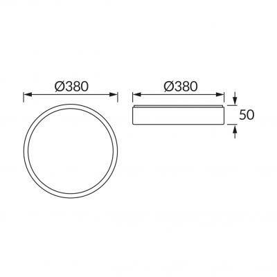 Oprawa sufitowa plafon SMD LED ATUT LED C OAK 24W NW 04151 IDEUS (04151)