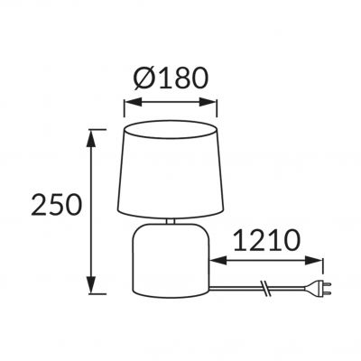 Lampka stołowa IMBIR E14 WHITE (04102)