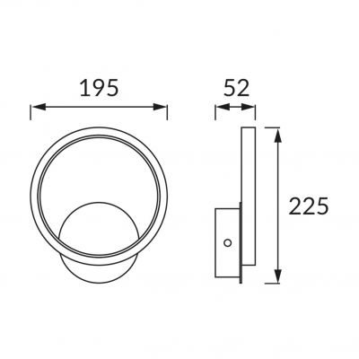 Oprawa dekoracyjna EMMA LED C 10W BLACK NW (04049)