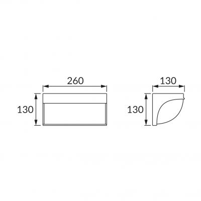 Oprawa hermetyczna NORTON LED L 10W SILVER NW IDEUS (04039)