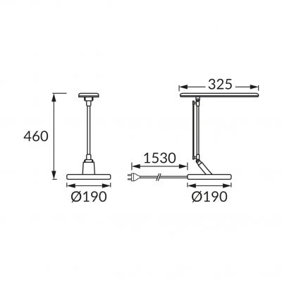 Lampka biurkowa RAMZES LED SILVER IDEUS (03892)