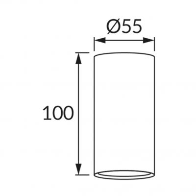 Oprawa sufitowa DARIA DWL GU10 BLACK IDEUS (03945)