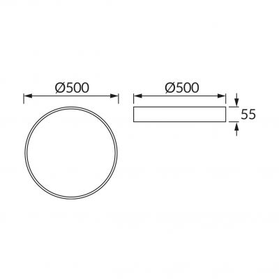 Plafoniera TOTEM LED C 48W 4000K IDEUS (03928)