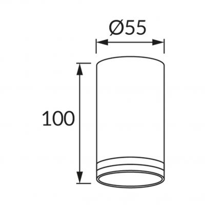 Oprawa sufitowa ZULA DWL GU10 WHITE IDEUS (03989)