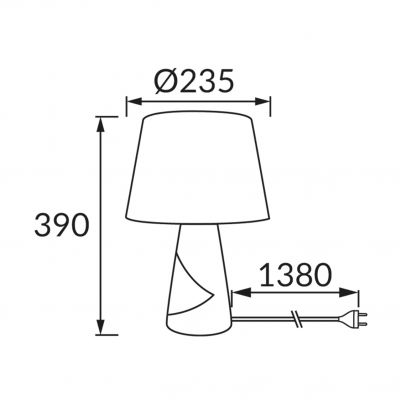 Lampka stołowa MAGDA E27 złoto/beżowa IDEUS (03963)