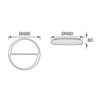 Plafoniera SMD LED POLAR LED C 48W (04078)