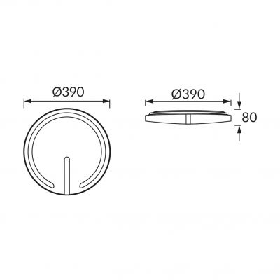 Plafoniera SMD LED FALON LED C 24W NW (04099)