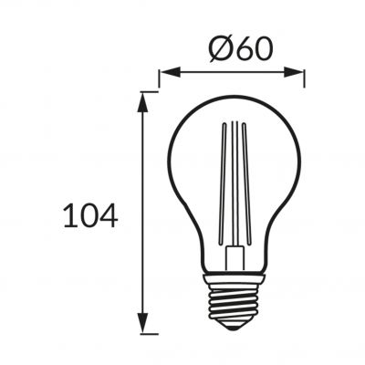Lampa z diodami COG LED FILAMENT ERSTE LED E27 10W NW IDEUS (04476)