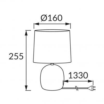 Lampka stołowa ATENA E14 C WHITE (04055)