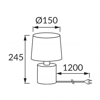 Lamka stołowa TOPIK E14 WHITE/BLACK (04103)