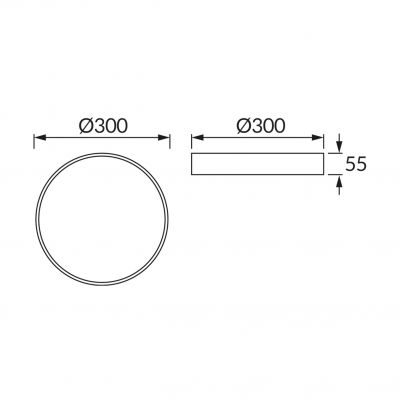 Plafoniera SMD TOTEM LED C 16W 4000K IDEUS (03926)