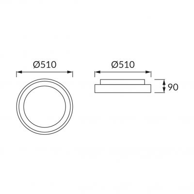 Plafoniera SMD LED ARIEL LED C 48W IDEUS (04012)