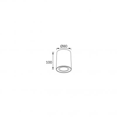 Oprawa sufitowa INDI C GU10 WHITE IDEUS (04045)