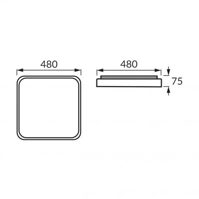 Plafoniera SMD LED MONO LED D 48W NW (04162)