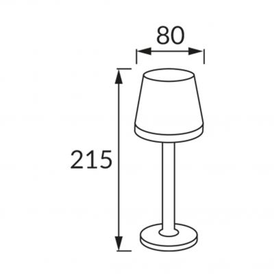 Czarna lampka solarna na taras Tulia LED 0,2W ciepłe światło 04370 IDEUS (04370)