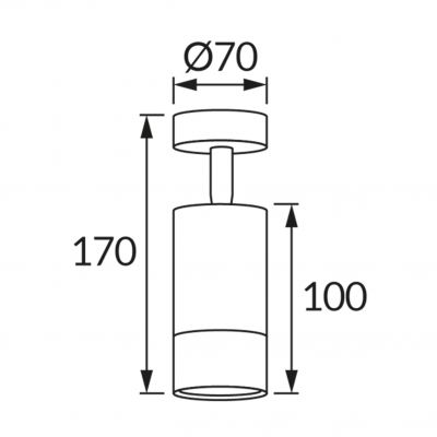 Lampa oprawa ścienno-sufitowa PUZON SPT max 35 W GU10 biały/złoty 04275 IDEUS (04275)