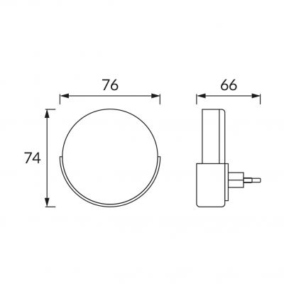 Lampka wtykowa LED BEZA LED 1W C IDEUS (03896)