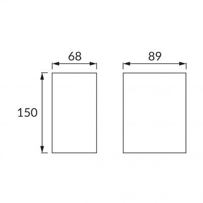 Oprawa hermetyczna GAMP 2xGU10 D BLACK IDEUS (04019)