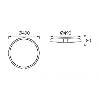 Plafoniera SMD LED ESPERANTO LED C 48W (04077)