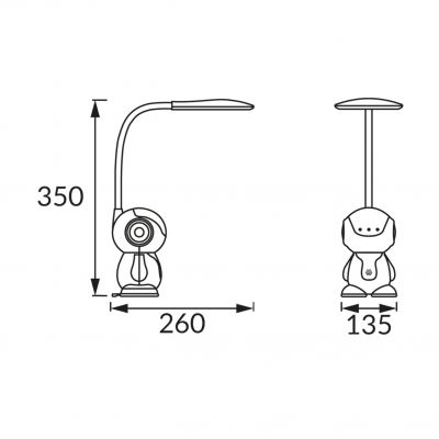 Lampka biurkowa SMD LED BINAR LED WHITE (09814)