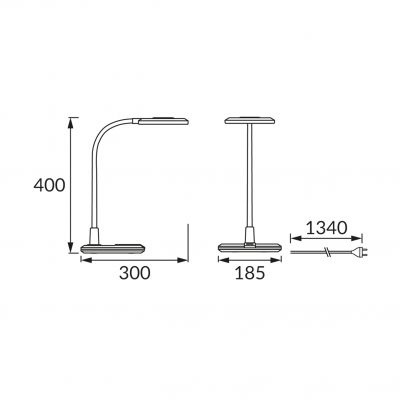 Lampka biurkowa SMD LED PLATON LED SILVER (04228)