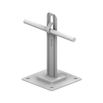 AN-11A/OG/-N Uchwyt na płytce stalowej H=12cm Z-zagięcie /OG/ AN-KOM (C192640)