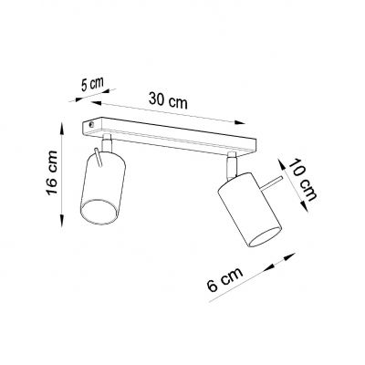 Plafon RING 2 czarny (SL.0092)