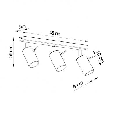 Sollux plafon Ring 3L czarny SL.0093 (SL.0093)