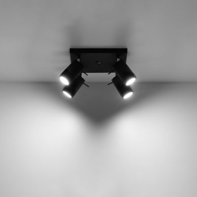 Plafon RING 4 czarny (SL.0094)