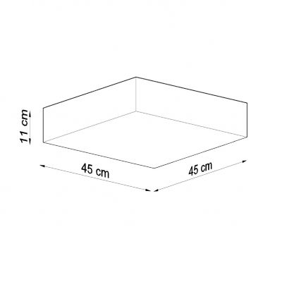 Plafon HORUS 45 szary (SL.0140)