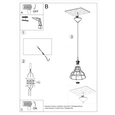 Lampa wisząca ANATA biała (SL.0145)
