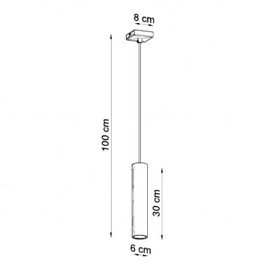 Lampa wisząca LAGOS 1 czarny (SL.0327)
