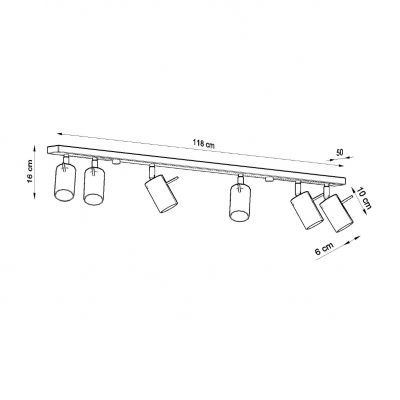 Sollux Plafon Ring 6L biały SL.0333 (SL.0333)