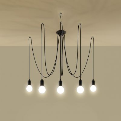 Żyrandol EDISON 5 czarny (SL.0371)