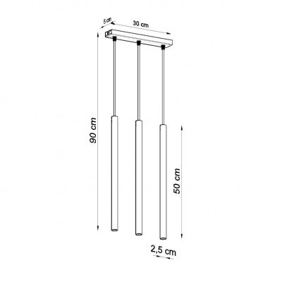 Sollux Lampa wisząca Pastelo 3 biała SL.0466 (SL.0466)