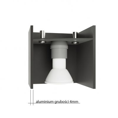 Kinkiet QUAD MAXI czarny nowoczesny do salonu i sypialni led SL.0527 SOLLUX (SL.0527)