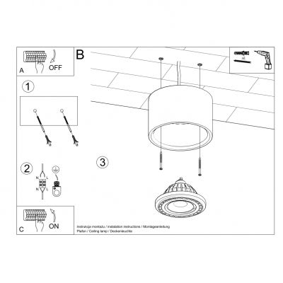 Plafon BASIC 1 beton (SL.0881)