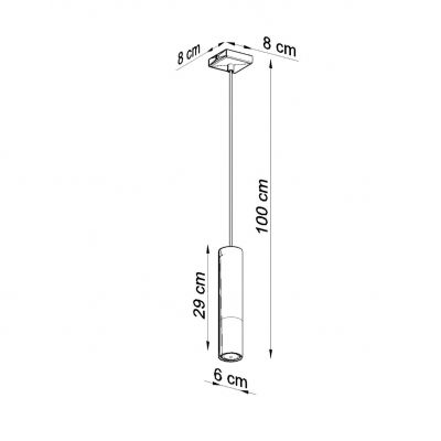 Sollux Lampa wisząca Loopez 1 czarny/złoty SL.0952 (SL.0952)