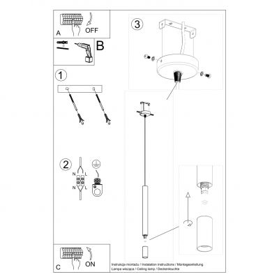 Sollux Lampa wisząca WEZYR 1 biała (SL.0957)