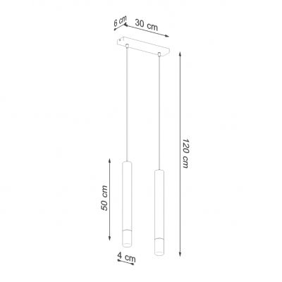 Sollux Lampa wisząca Wezyr 2 czarna SL.0961 (SL.0961)