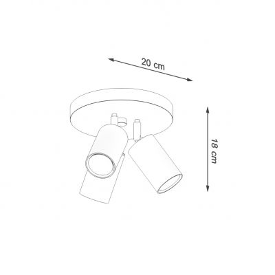Plafon RING 3P czarny (SL.1016)