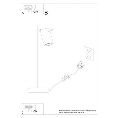 Lampa biurkowa RING czarna (SL.1091)