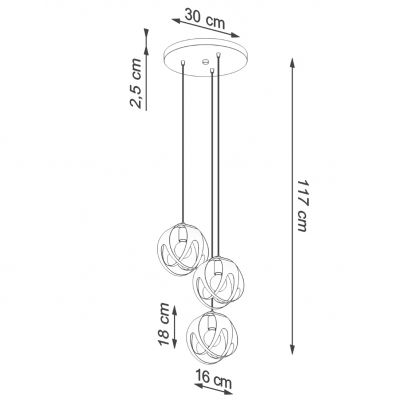 Lampa wisząca TULOS 3P biała (SL.1084)