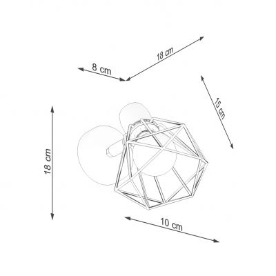 Sollux Kinkiet ARTEMIS 1 czarny SL.1105 (SL.1105)