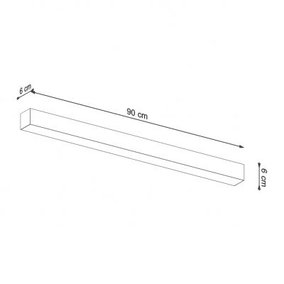 Sollux Kinkiet PINNE 90 szary 4000K TH.058 (TH.058)