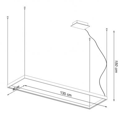Sollux Żyrandol TUULA L czarny LED 4000K TH.169 (TH.169)