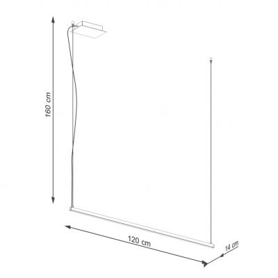 Sollux Lampa wisząca STRANG 120 LED 3000K TH.278 (TH.278)