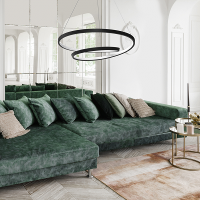 Lampa wisząca ring czarna LUCERO LED Milagro (ML7948)